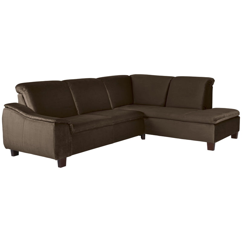 Max Winzer Sofa 2,5-Sitzer links mit Ecksofa rechts Aaron braun