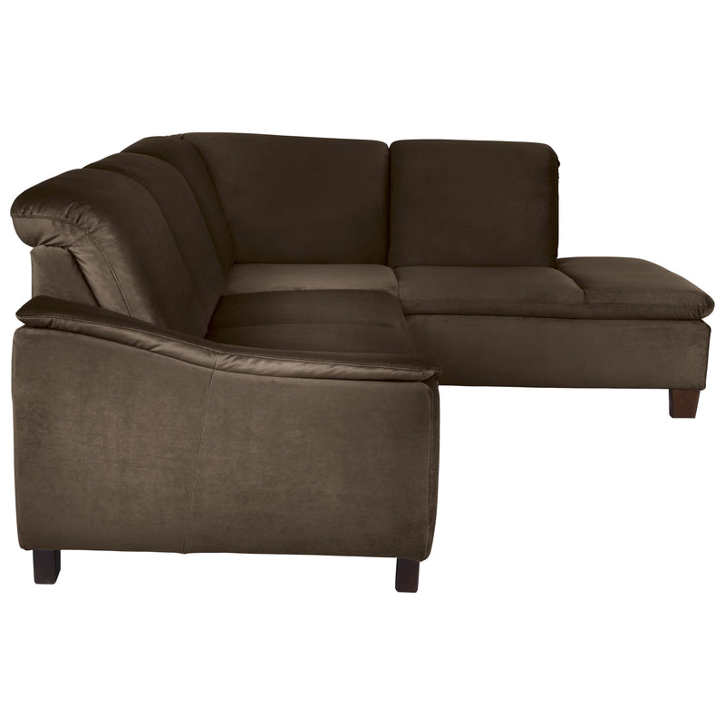 Max Winzer Sofa 2,5-Sitzer links mit Ecksofa rechts Aaron braun