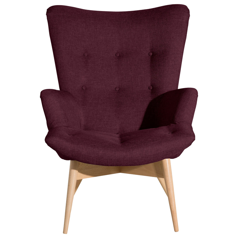 Chaise à dossier haut Max Winzer Aiko bordeaux