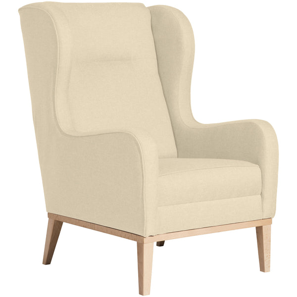 Fauteuil à oreilles Angelo beige de Max Winzer