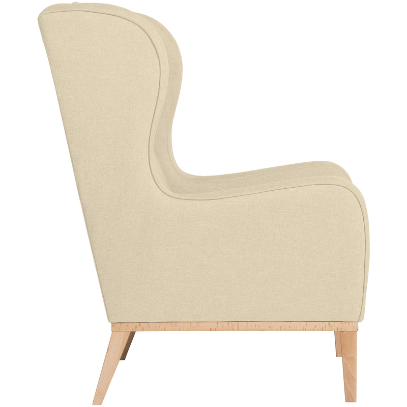 Fauteuil à oreilles Angelo beige de Max Winzer