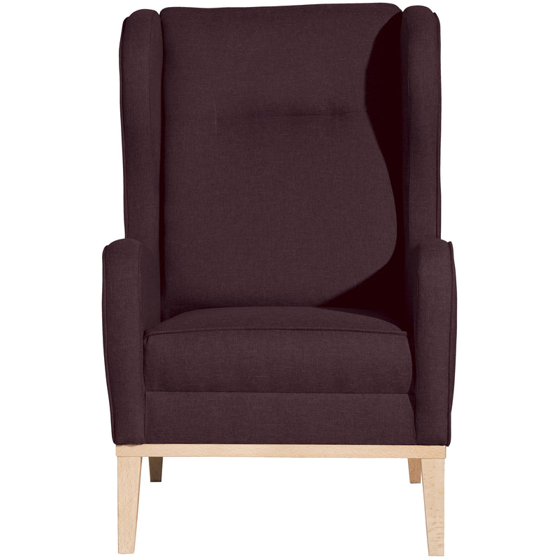 Fauteuil à oreilles Angelo Bordeaux de Max Winzer