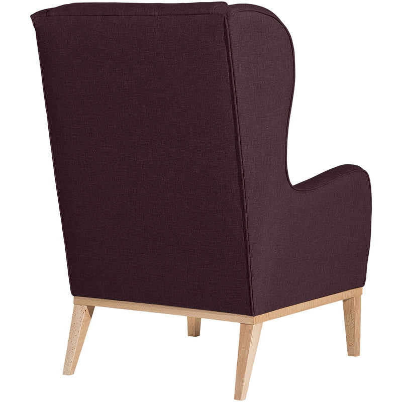 Fauteuil à oreilles Angelo Bordeaux de Max Winzer