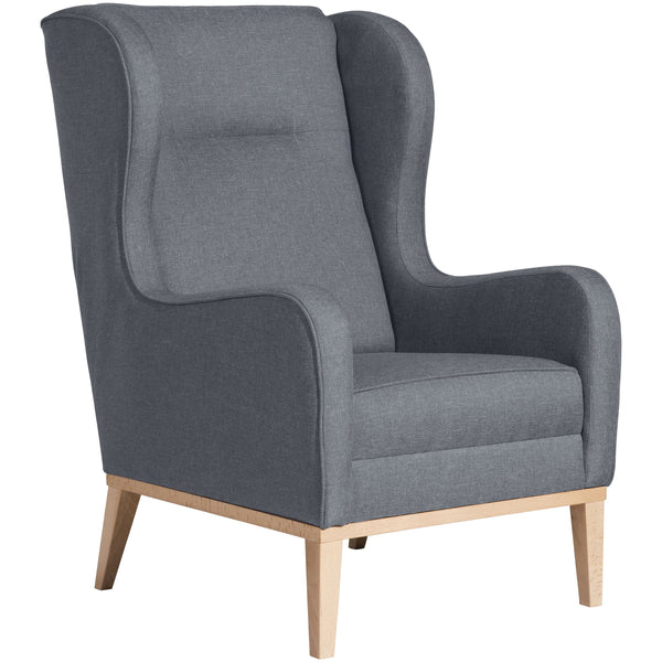 Fauteuil à oreilles Angelo de Max Winzer en denim