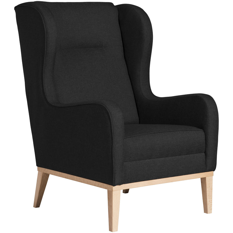 Max Winzer Wingback stoel Angelo Zwart