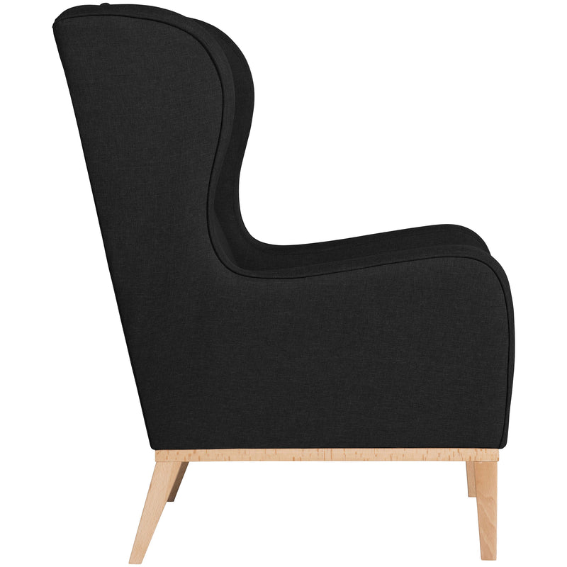 Max Winzer Wingback stoel Angelo Zwart