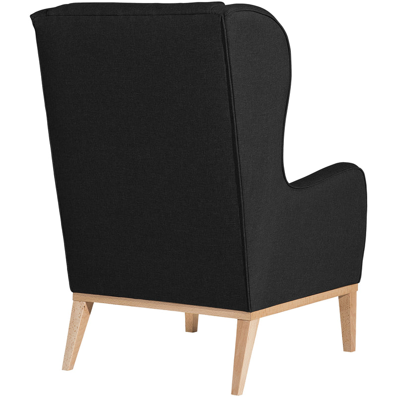 Max Winzer Wingback stoel Angelo Zwart