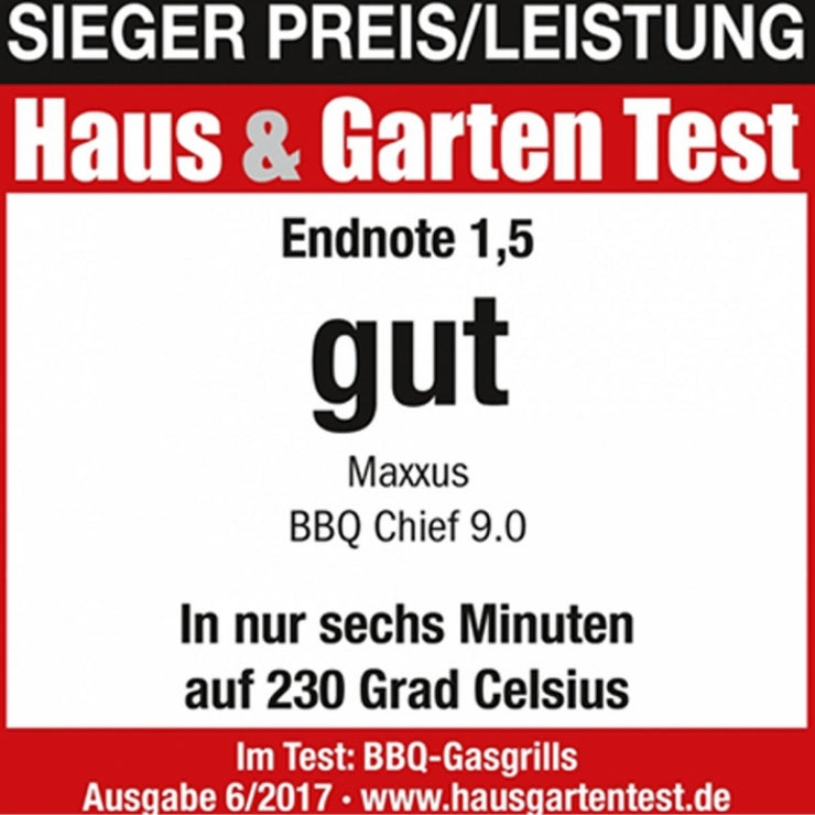 MAXXUS Gasgrill BBQ CHIEF 9.0, schwarz