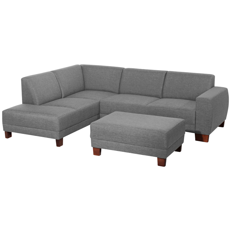 Max Winzer Ecksofa links mit Sofa 2,5-Sitzer rechts Blackpool grau