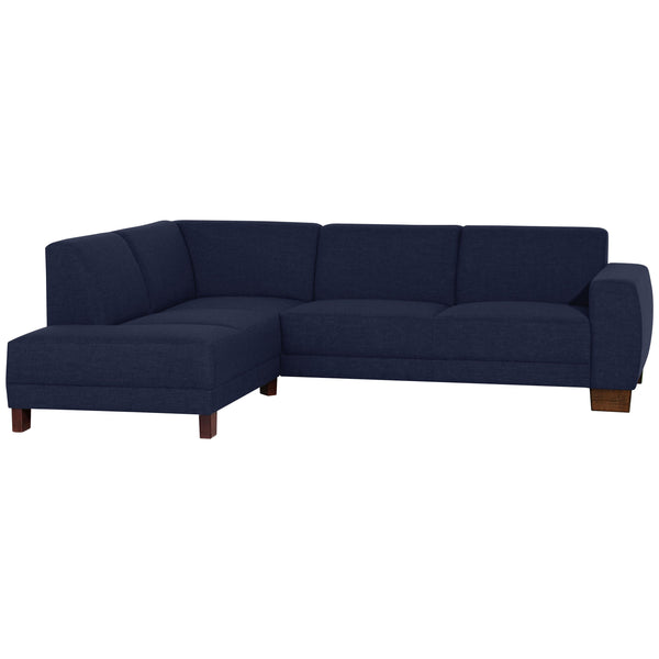 Max Winzer Ecksofa links mit Sofa 2,5-Sitzer rechts Blackpool dunkelblau