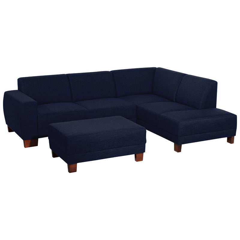 Max Winzer Sofa 2,5-Sitzer links mit Ecksofa rechts Blackpool dunkelblau