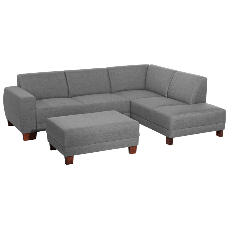 Max Winzer Sofa 2,5-Sitzer links mit Ecksofa rechts Blackpool grau