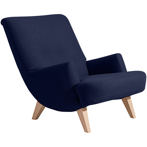 Fauteuil Brandford bleu foncé de Max Winzer