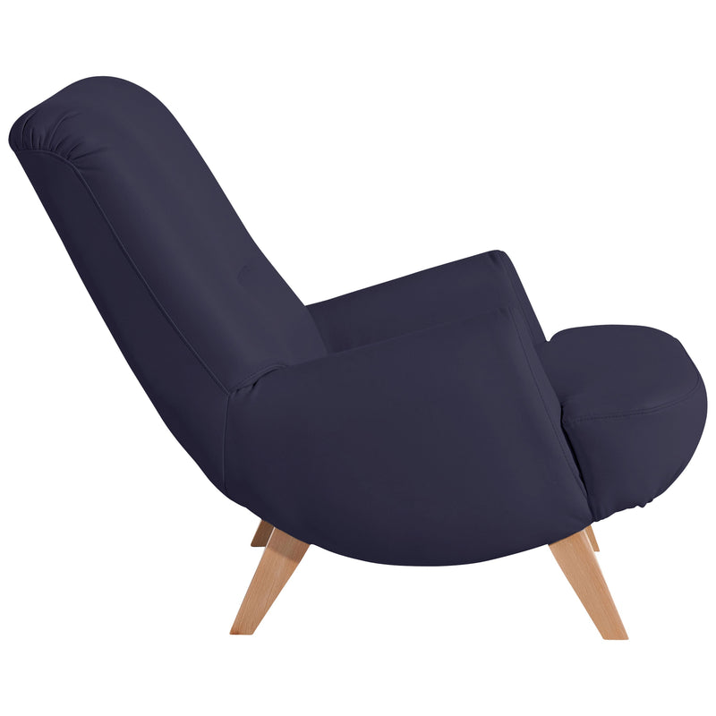 Fauteuil Brandford bleu foncé de Max Winzer