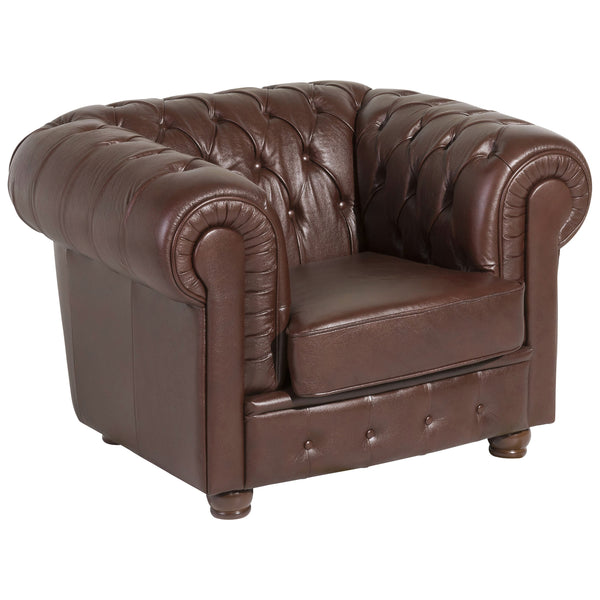 Fauteuil Bridgeport marron de Max Winzer