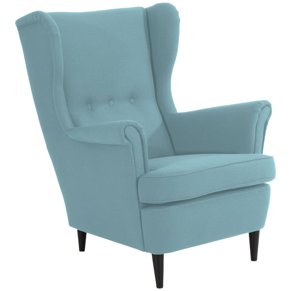 Max Winzer wingback stoel Clint aqua