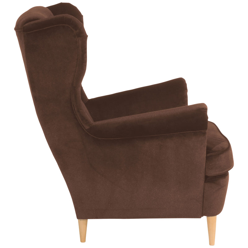 Fauteuil à oreilles Max Winzer Clint marron