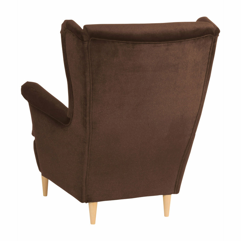 Fauteuil à oreilles Max Winzer Clint marron