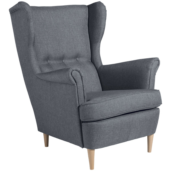 Fauteuil à oreilles Max Winzer Clint denim