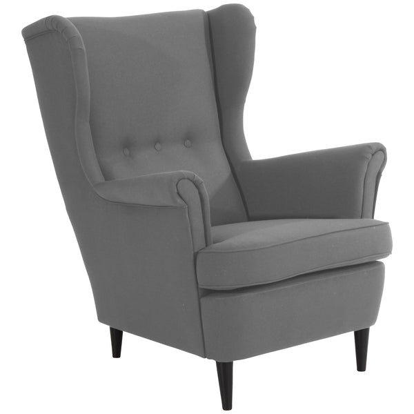 Fauteuil à oreilles Max Winzer Clint gris