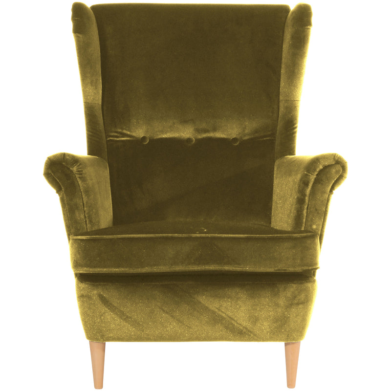 Fauteuil à oreilles Max Winzer Clint olive