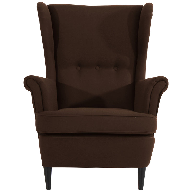 Fauteuil à oreilles Max Winzer Clint chocolat