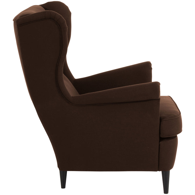 Fauteuil à oreilles Max Winzer Clint chocolat