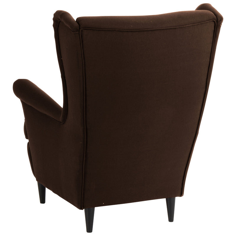 Fauteuil à oreilles Max Winzer Clint chocolat