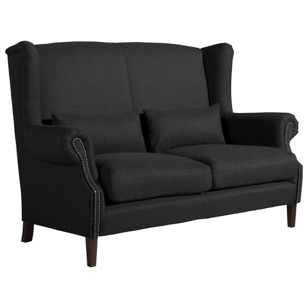 Max Winzer Sofa 2-Sitzer Flora schwarz