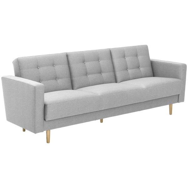 Max Winzer Sofa 3-Sitzer mit Bettfunktion Jasmin hellgrau