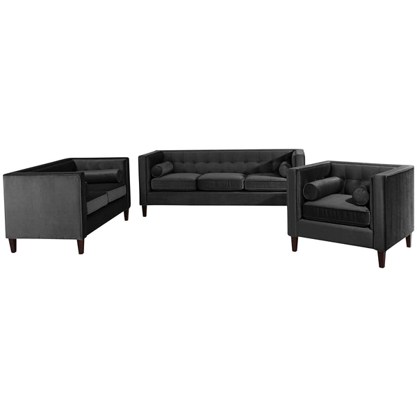 Max Winzer Sofa 3-Sitzer / Sofa 2-Sitzer / Sessel Jeronimo schwarz