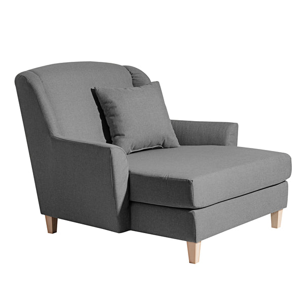 Max Winzer Grote fauteuil inclusief 1x sierkussen 55x55cm Judith antraciet