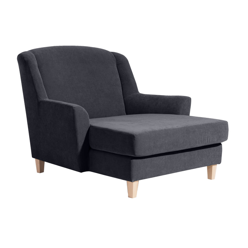 Max Winzer Grote fauteuil inclusief 1x sierkussen 55x55cm Judith antraciet