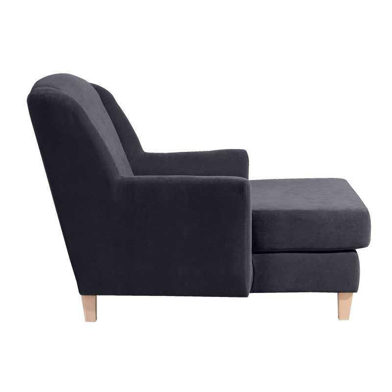 Max Winzer Grote fauteuil inclusief 1x sierkussen 55x55cm Judith antraciet