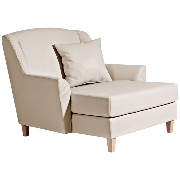 Fauteuil Max Winzer Big avec 1x coussin décoratif 55x55cm Judith beige