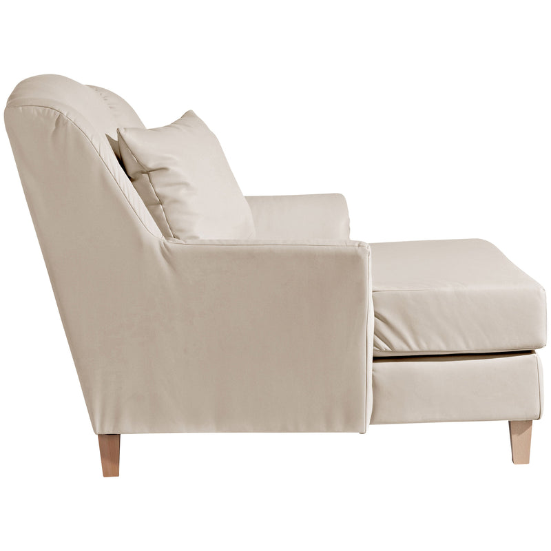 Max Winzer Grote fauteuil inclusief 1x sierkussen 55x55cm Judith beige