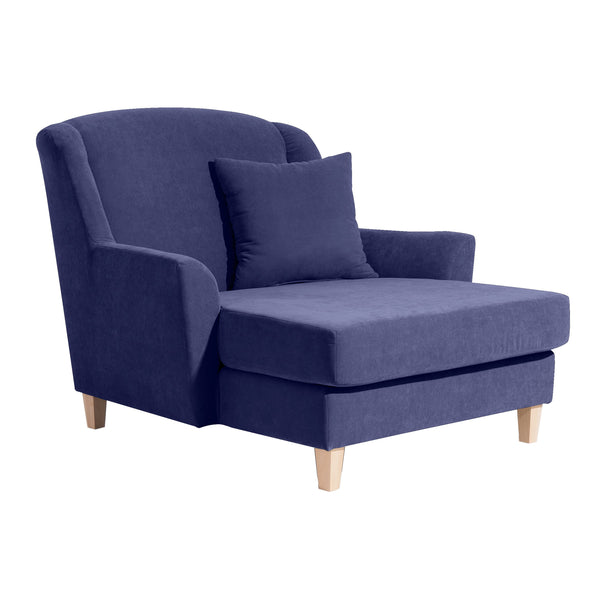 Fauteuil Max Winzer Big comprenant 1x coussin décoratif 55x55cm Judith bleu