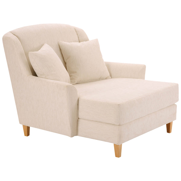 Fauteuil Max Winzer Big avec 1x coussin décoratif 55x55cm Judith crème