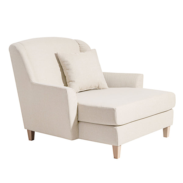 Max Winzer Grote fauteuil inclusief 1x sierkussen 55x55cm Judith crème