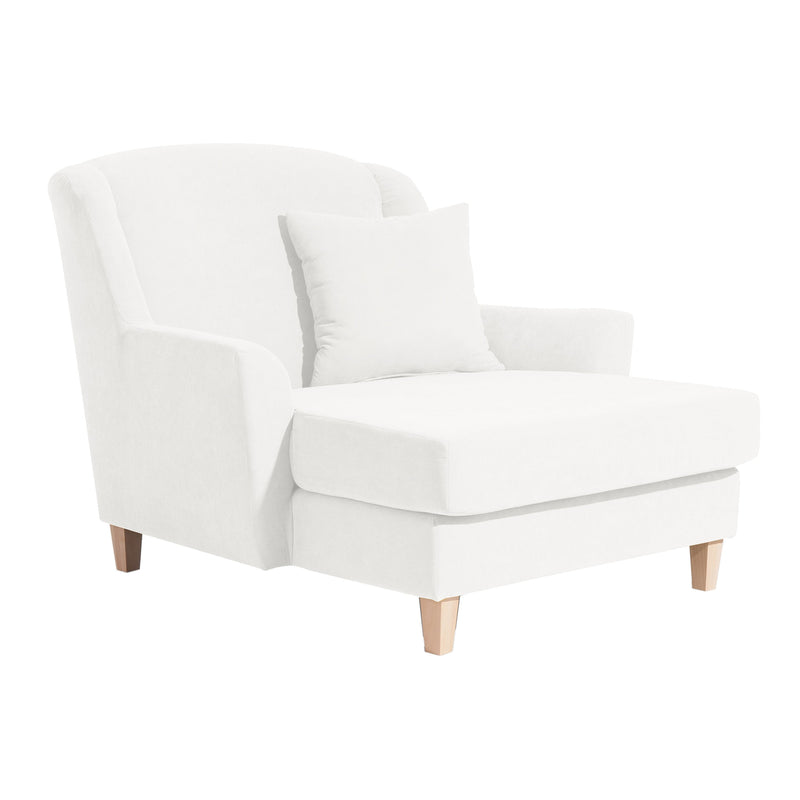 Fauteuil Max Winzer Big avec 1x coussin décoratif 55x55cm Judith crème