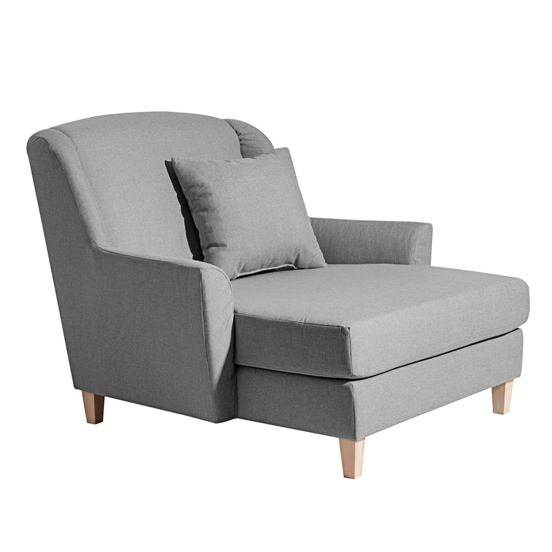 Max Winzer Grote fauteuil inclusief 1x sierkussen 55x55cm Judith grijs