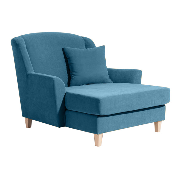 Max Winzer Grote fauteuil inclusief 1x sierkussen 55x55cm Judith petrol