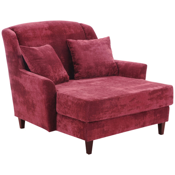 Fauteuil Max Winzer Big comprenant 1x coussin décoratif 55x55cm Judith rouge