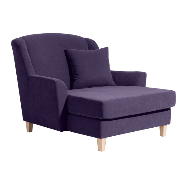 Fauteuil Max Winzer Big comprenant 1x coussin décoratif 55x55cm Judith violet