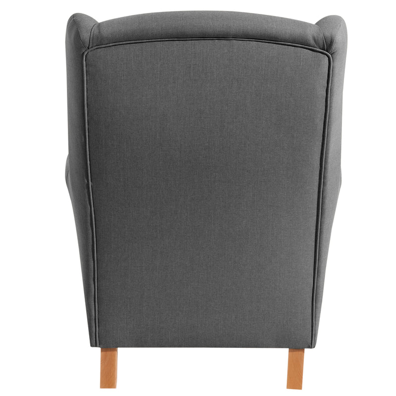 Fauteuil à oreilles Lorris de Max Winzer anthracite