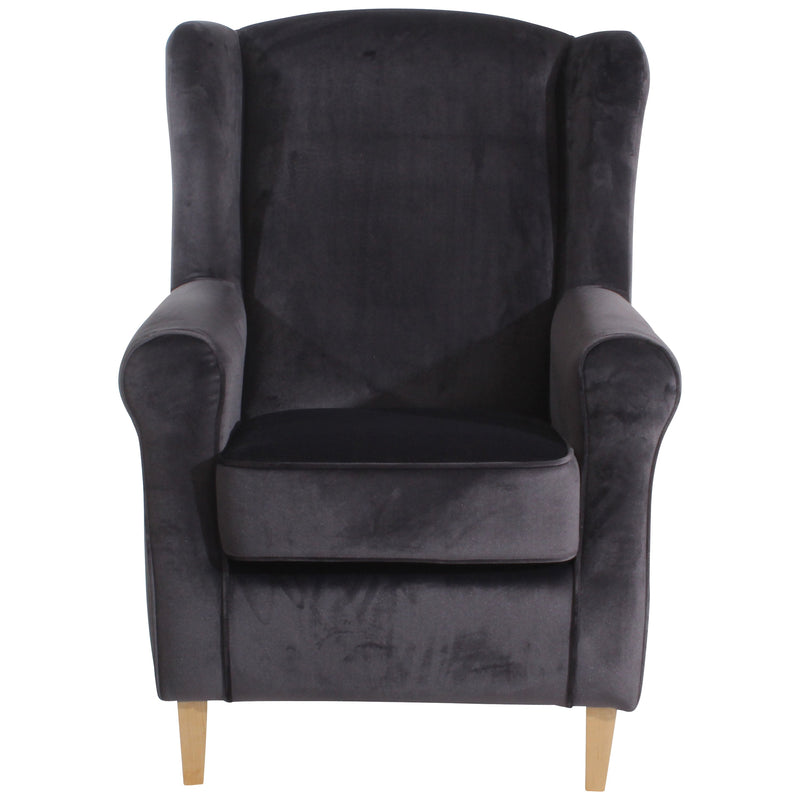 Fauteuil à oreilles Lorris de Max Winzer anthracite