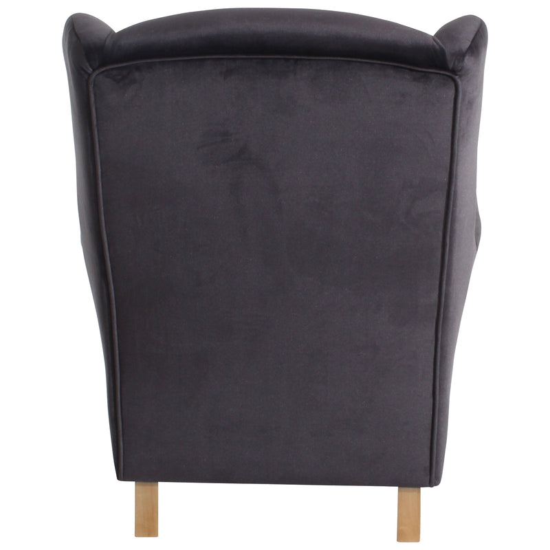 Fauteuil à oreilles Lorris de Max Winzer anthracite