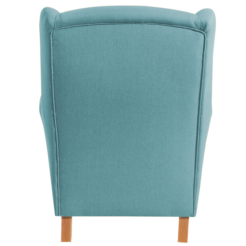 Fauteuil à oreilles Max Winzer Lorris aqua