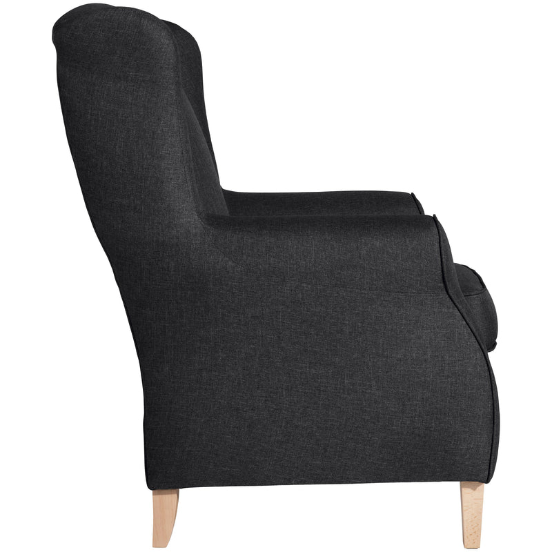 Max Winzer wingback stoel Lorris grafiet