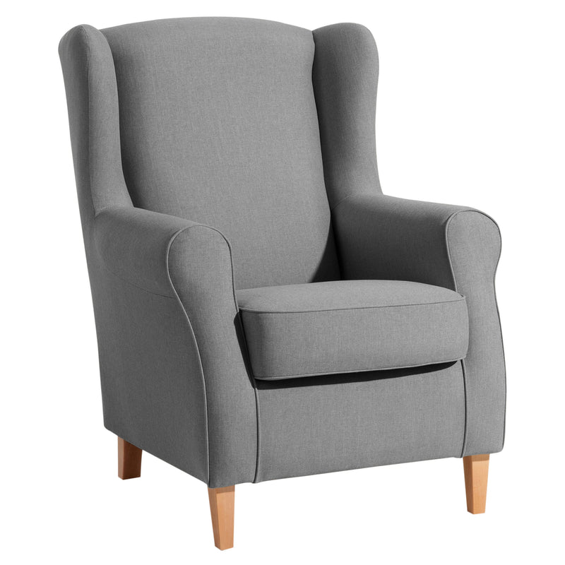 Fauteuil à oreilles Lorris de Max Winzer gris